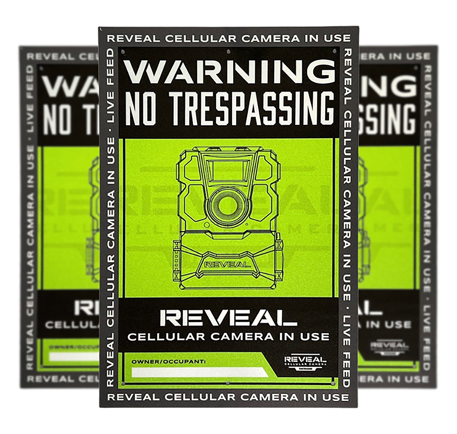 Tactacam/Reveal S3 No Trespassing Sign Durable Plastic