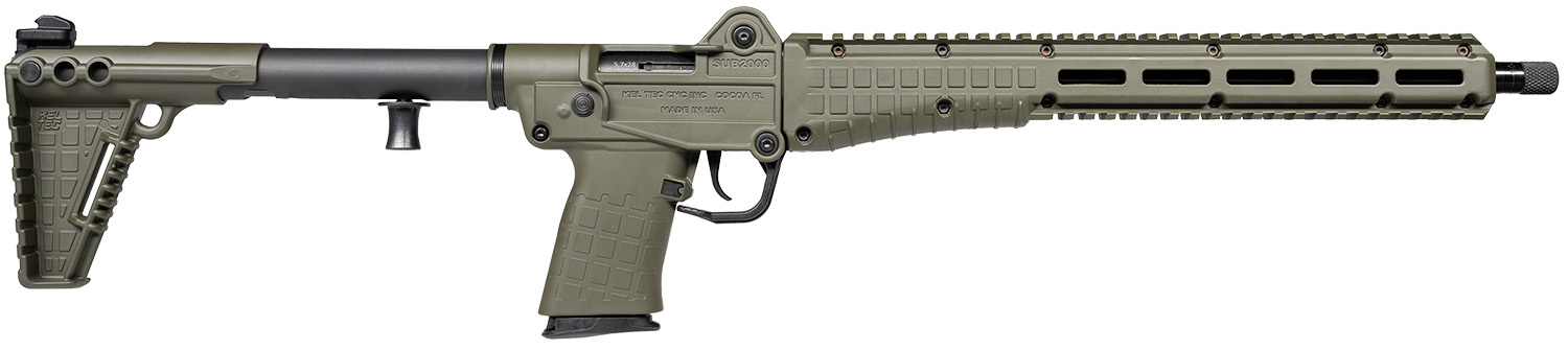 Kel-Tec SUB2K57GRN SUB2000 Gen3 5.7x28mm 20rd 16.15" Green Polymer Stock