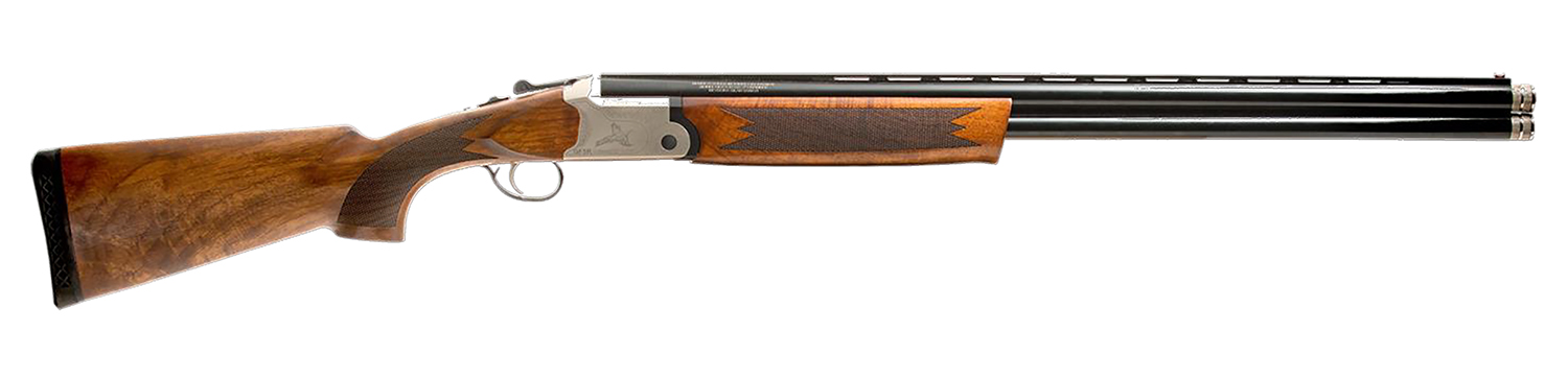 Gforce Arms GF541028 Filthy Pheasant  410 Gauge Break Open 3 2rd 28 Over/Under Vent Rib Barrel, Engraved Nickel-Plated Receiver, Fixed Turkish Walnut Stock, Extended Choke