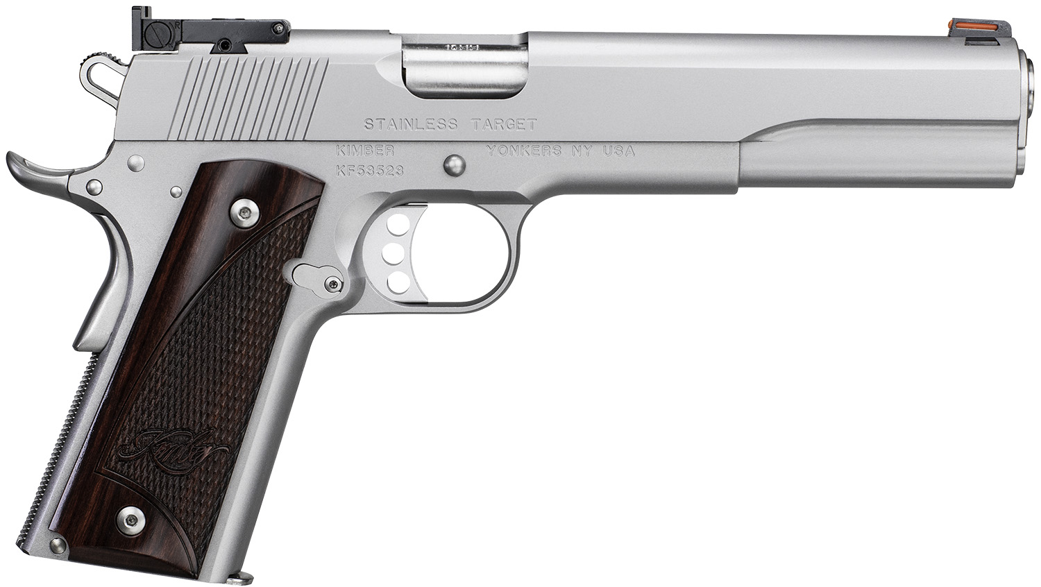 KIMBER 1911 Stainless Target Long Slide 45 ACP 6" Semi-Auto Pistol 3000373 - Kimber - 45 ACP