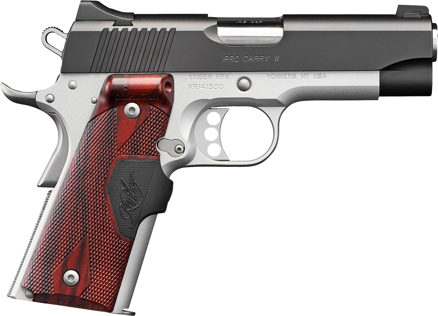 Kimber 3200389 Pro Carry II 9mm Pistol, 4" Two-Tone, Rosewood Laser Grips - Kimber - 9mm