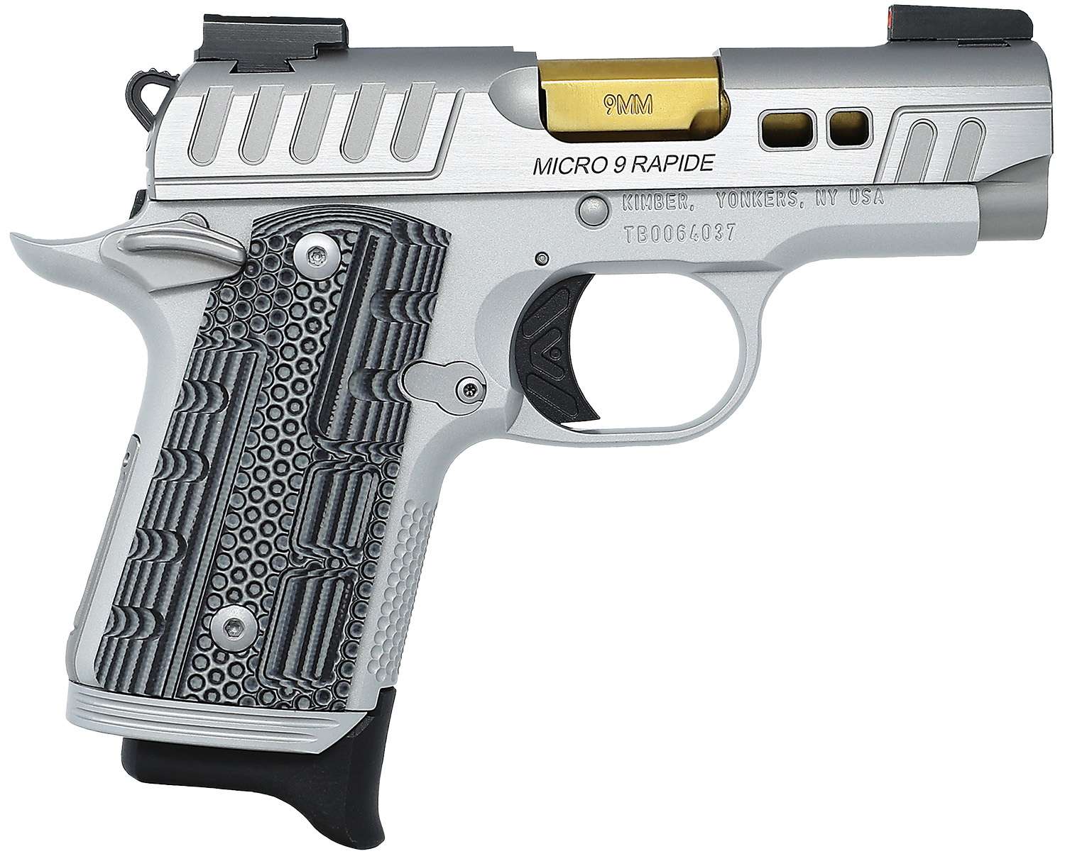 Kimber Micro 9 Rapide Dawn Pistol 9mm 3.15 in. Silver KimPro II 7 rd. alumi - Kimber - 9mm
