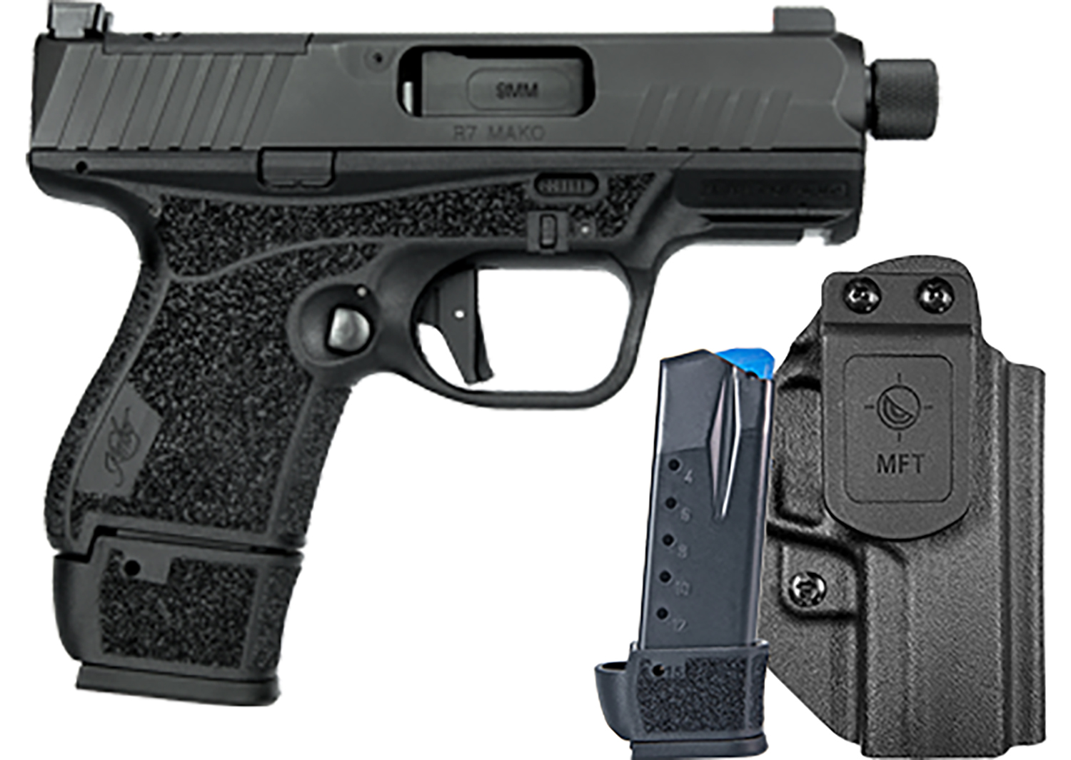 Kimber Mfg.,inc 3800033 R7 Mako TSF OR 9mm 15+1 3.92 FNC Stainless Steel Slide Molded Stippling Holosun HS 407K