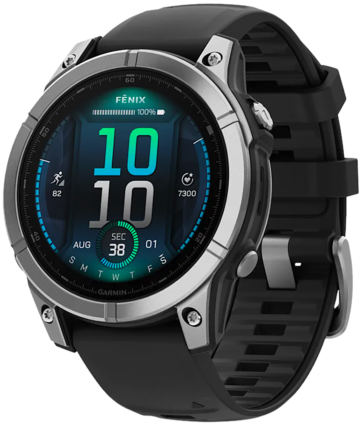 Garmin 010-03025-02 Fenix E 47mm AMOLED Stainless Steel Black