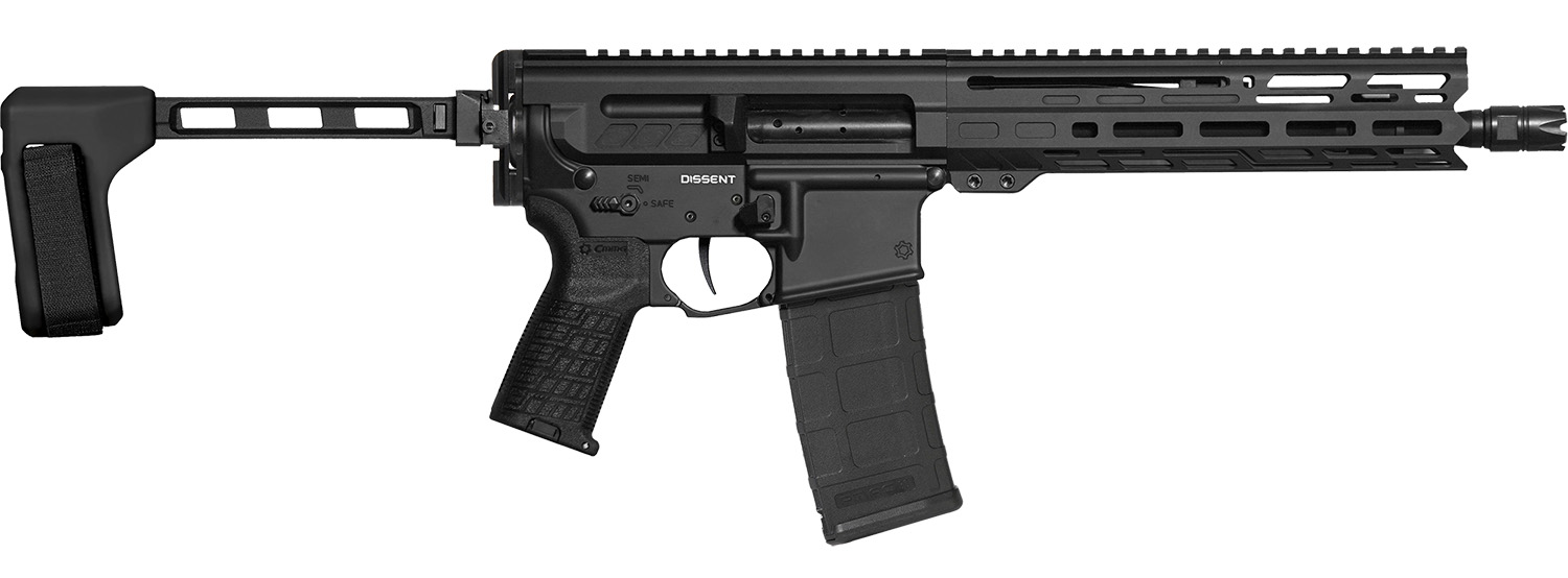 CMMG Dissent Mk4 .300 BLK 6.5in 30rd Braced Armor Black Pistol (30AC50F-AB)
