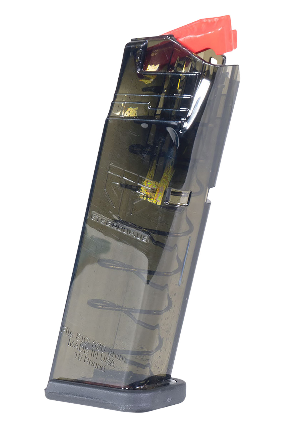 ETS Group OMGSG932015 Omega 15rd 9mm Mag Sig P320 Translucent Smoke - Elite Tactical Systems - 15RD