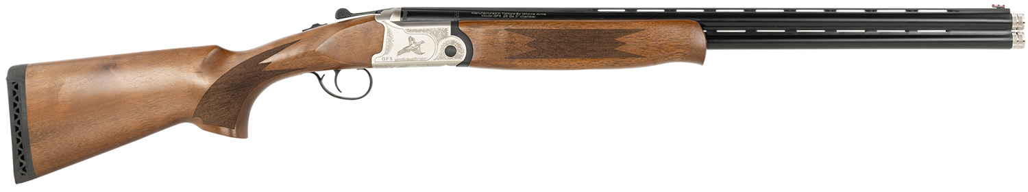 Gforce Arms GF41024Y Filthy Pheasant  Youth 410 Gauge Break Open 3 2rd 24 Over/Under Vent Rib Barrel, Engraved Nickel-Plated Receiver, Fixed Turkish Walnut Stock