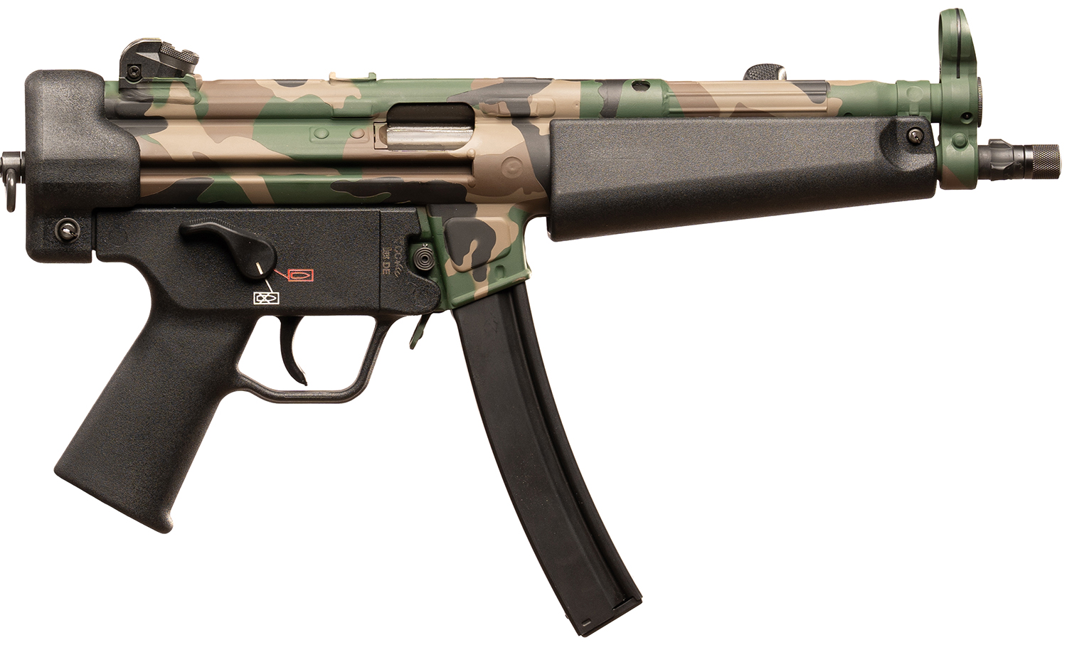 Heckler & Koch 81001152 SP5 9mm 30+1 8.86" Woodland Camo Semi-Auto Pistol