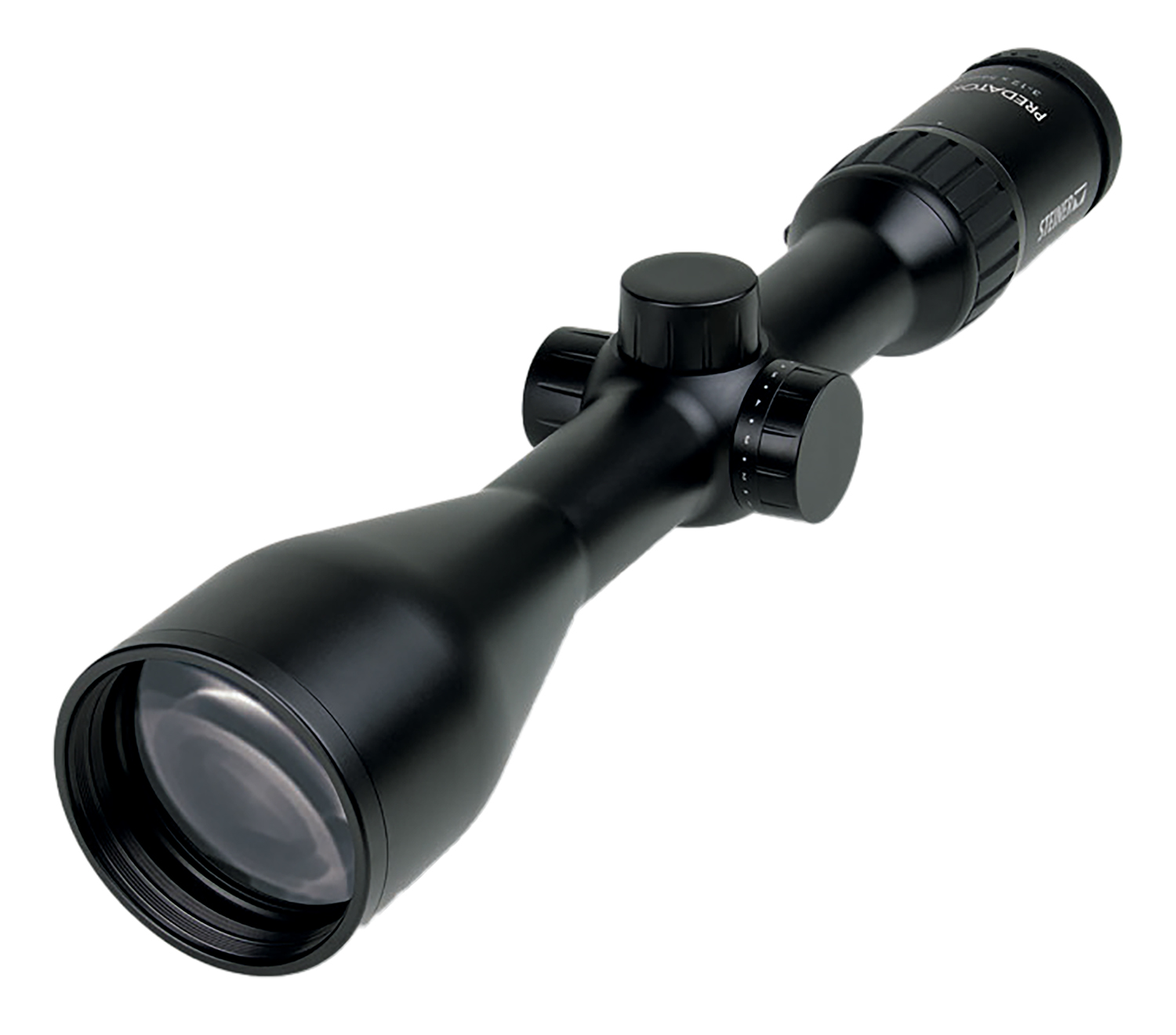 Steiner 8778 Predator 4 Black 3-12x56mm Illuminated E3 Ballistic Reticle
