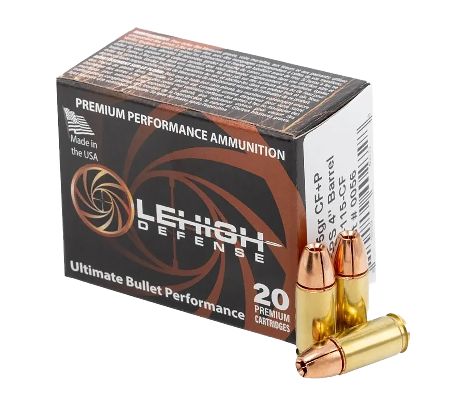 Wilson Combat LA9115CF 9mm Luger Controlled Fracturing 115 Grain 20 Rounds