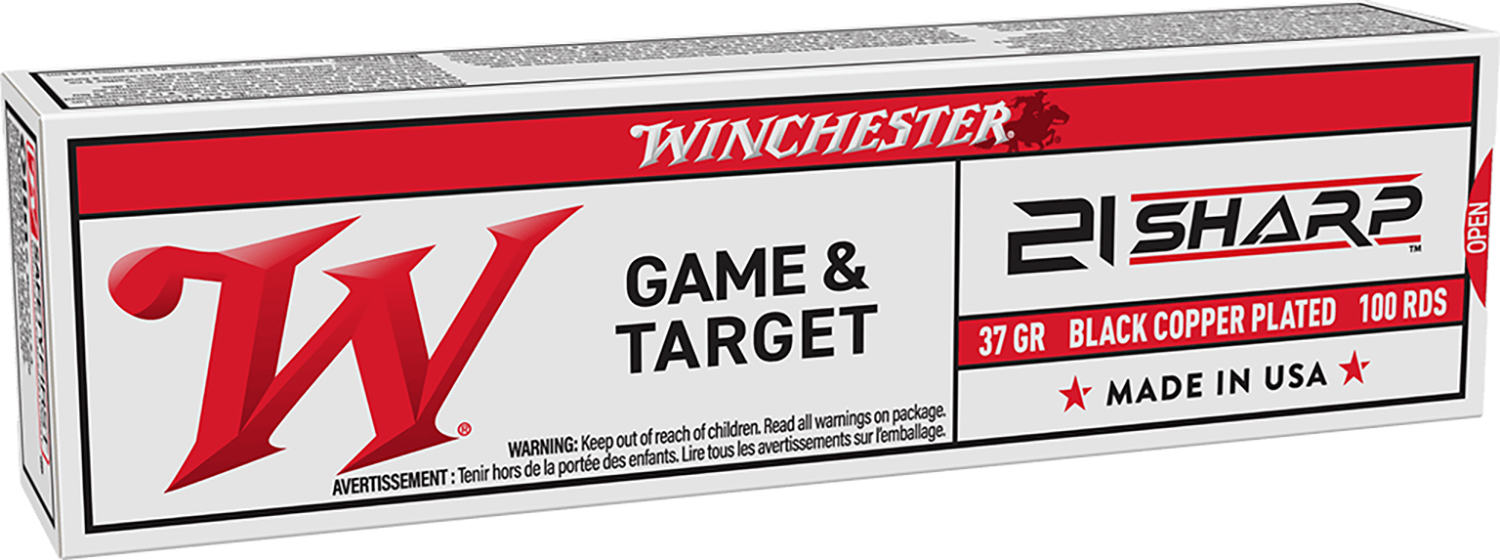 Winchester X21C USA 21Sharp 37gr Black Copper Plated Ammo 100/Box