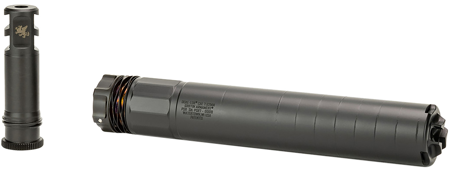 Griffin Armament Dual Lok PSR Suppressor 7.62MM Black