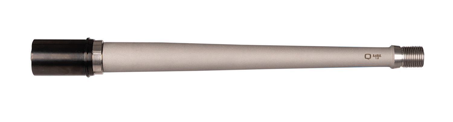 Q LLC ACCFIXBARREL8.612Inch Fixed Barrel Assembly 8.6 Blackout 12" Bead Blasted Matte Stainless Steel Barrel