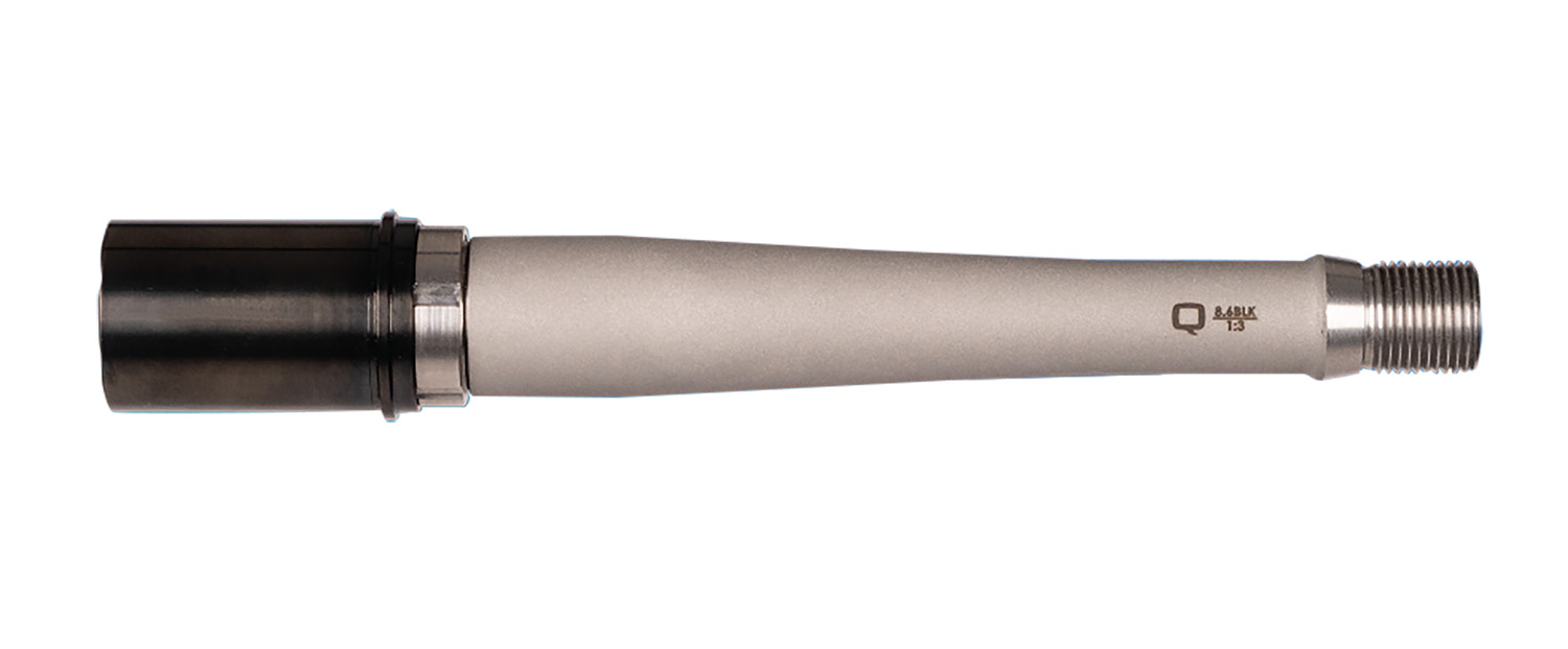 Q LLC ACCFIXBARREL8.68Inch Fixed Barrel Assembly 8.6 Blackout 8" Bead Blasted Matte Stainless Steel Barrel