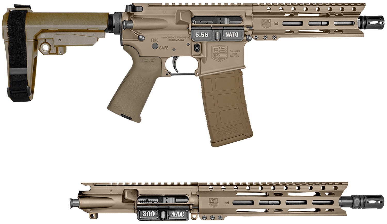 Diamondback DB195AK061 DB15 5.56/300BLK 30rd FDE Magpul Grip - DIA - 5.56 NATO for sale at TheGunDock
