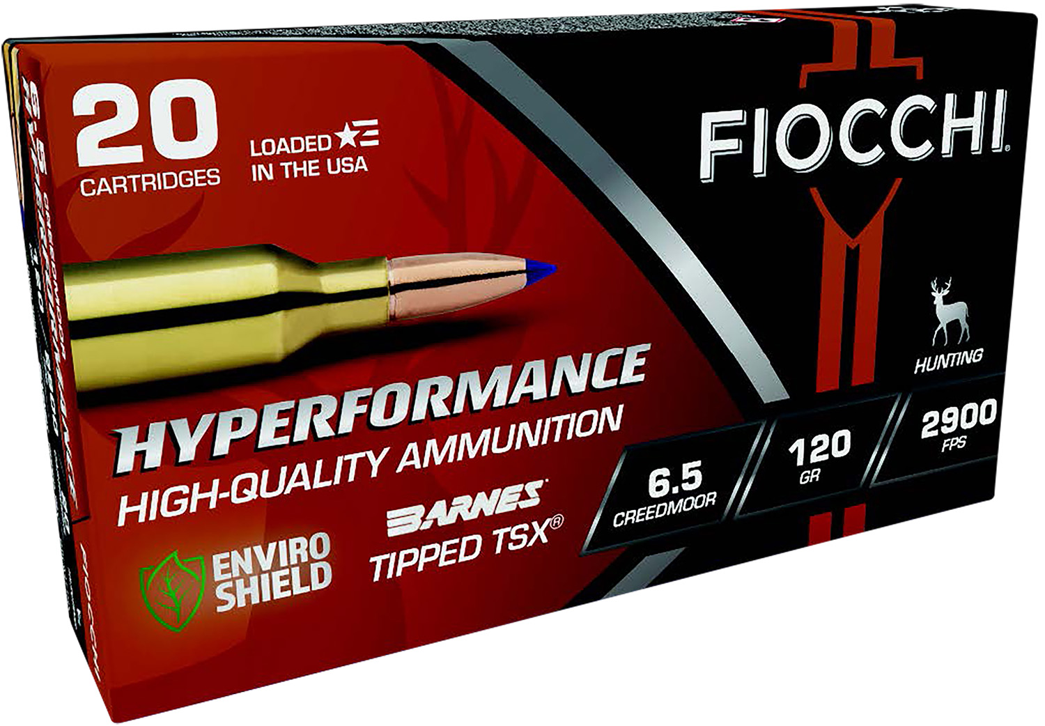 Fiocchi 65CMTTSX Hyperformance 6.5Creedmoor 120gr Barnes Tipped TSX 20 ...
