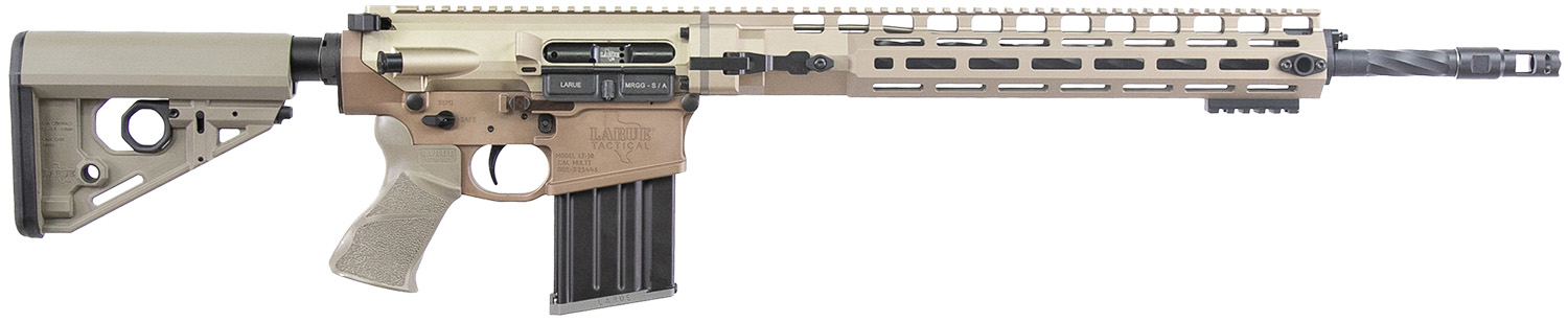 LARUE Larue Tactical LTMRGGS65CM20FDE LT10 6.5 Creedmoor 20+1 20" R.A.T. Stock A-P.E.G. Grip FDE