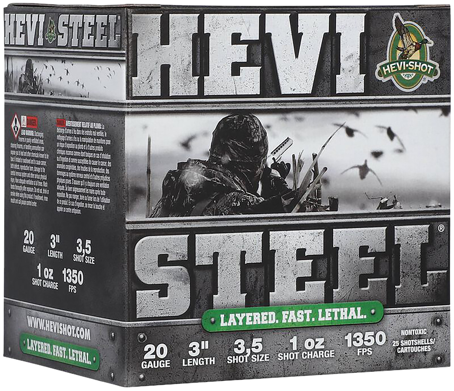 HEVI-Shot HS62035 HEVI-Steel Waterfowl 20Gauge 3" 1oz 3-5Shot 25 Per Box...