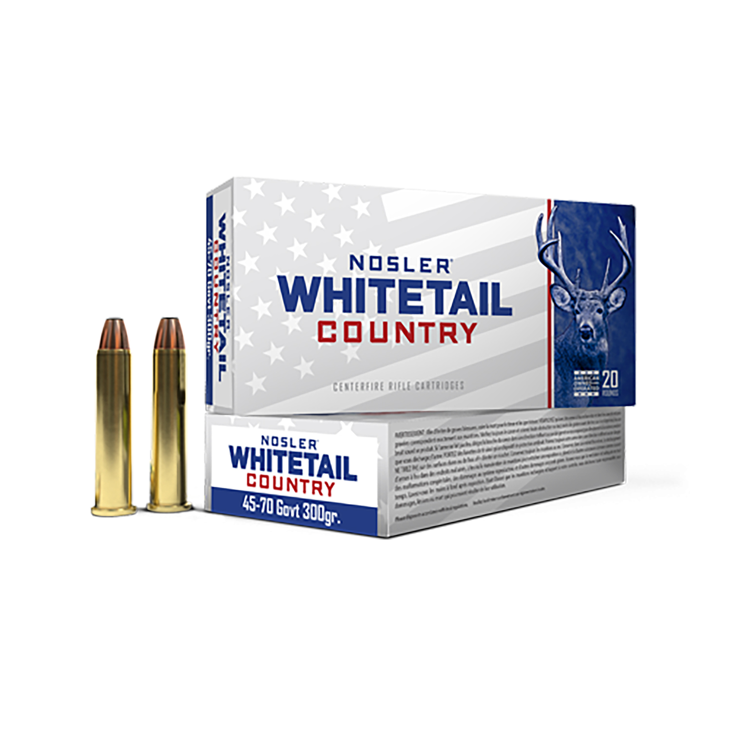 Nosler 40145 Whitetail Country  45-70Gov 300gr 20 Per Box/10 Case