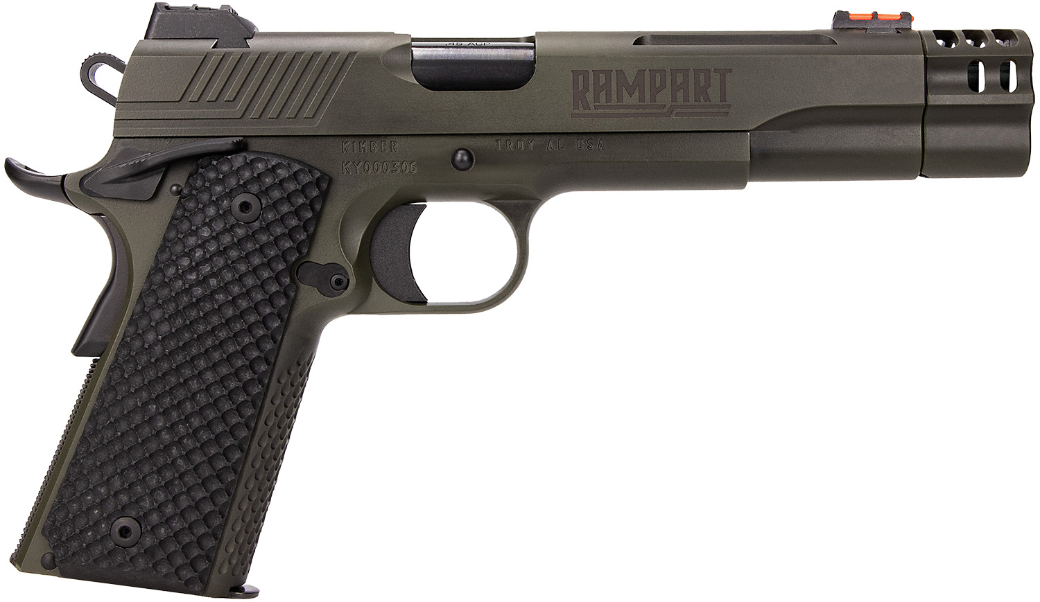 Kimber Mfg.,inc 3000466 Rampart  45 ACP 8+1 5" Cerakote Stainless Steel Slide G10 Grip