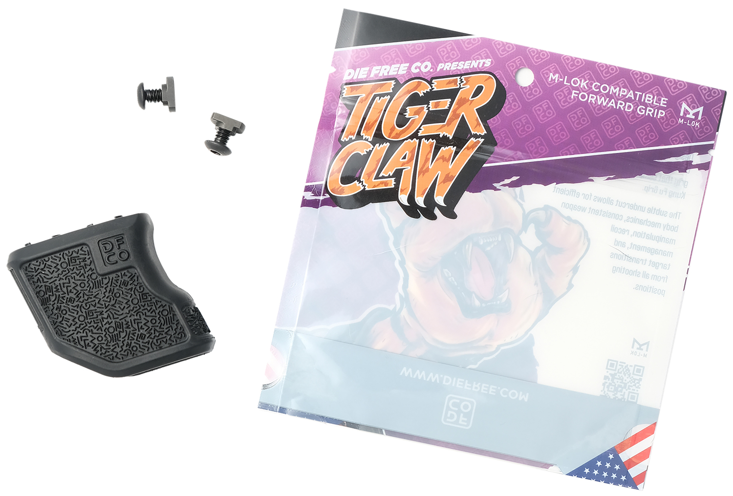 Die Free Co Llc TCMLOKBLK Tiger Claw  Black Nylon