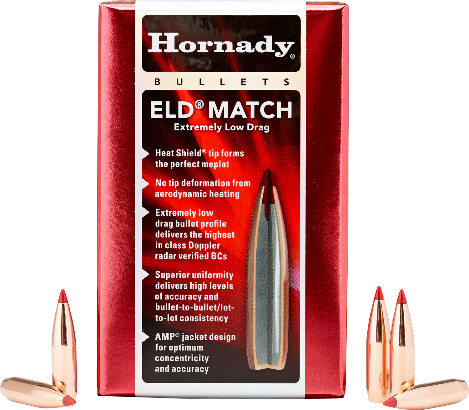 Hornady 263331 6.5mm .264 147gr Extremely Low Drag-Match 500 Per Box/6 Case