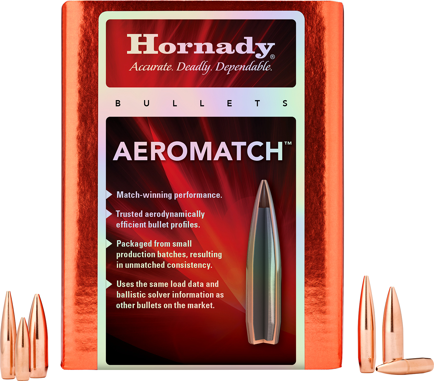 Hornady 305071 30Cal .308 168gr Hollow Point Boat Tail 500 Per Box/6 Case
