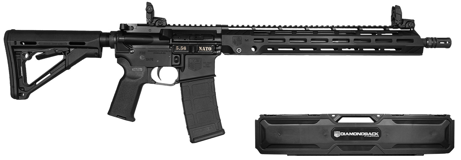Diamondback DB1889K001 5.56 NATO 16" M-LOK Semi-Auto Rifle Black - Diamondback Firearms - 223 Rem | 5.56 NATO