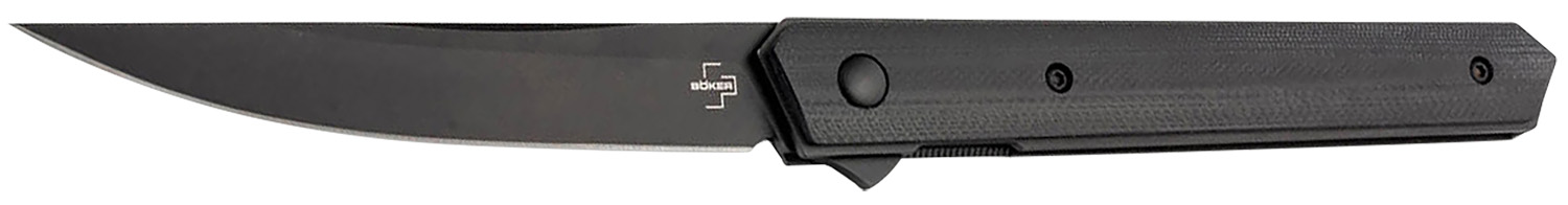 Boker 01BO339 Plus Kwaiken Air Pocket 3.54" Plain Black G10 Handle - Boker