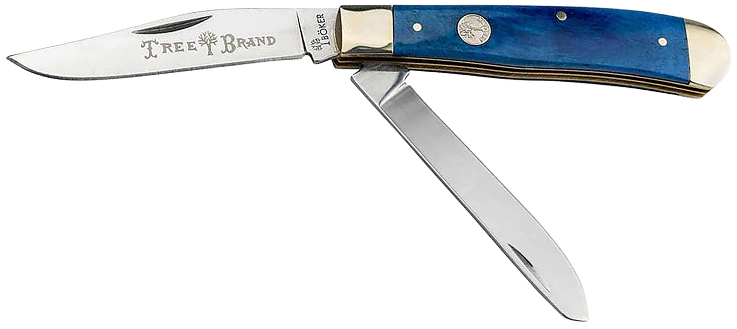 Boker 110828 Trapper 2.0 Clip Point/Spey Plain D2 Steel Blade Blue...