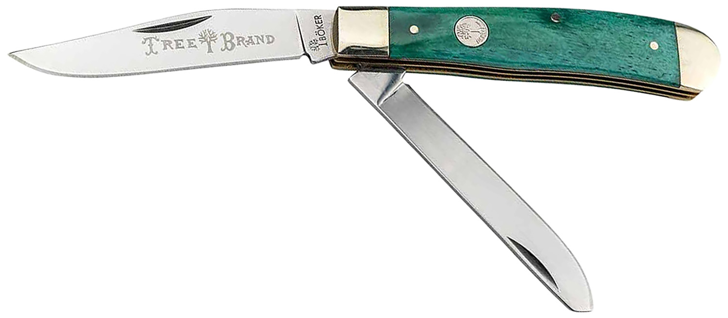 Boker 110829 Trapper 2.0 Clip Point-Spey Plain D2 Steel Blade Smooth Gre...