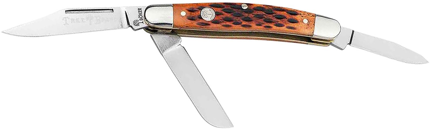 Boker 110852 Stockman Traditional Medium Clip Point/Sheepsfoot/Spey Plain