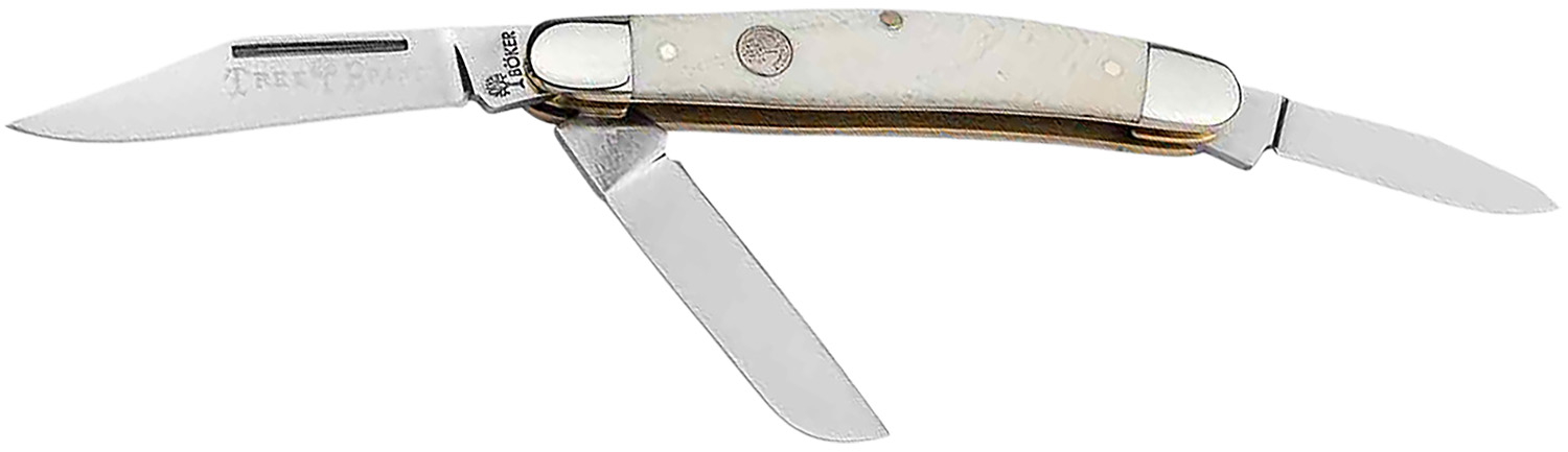 Boker 110854 Stockman Traditional Medium Clip Point-Sheepsfoot-Spey Plai...