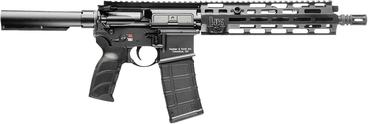 HK 81001051 MR556 A4 5.56x45mm 10+1 11" Black Threaded Barrel, M-LOK Handguard, Black Picatinny Rail Receiver, Black Pistol Tube, Black Polymer Grip, Ambidextrous