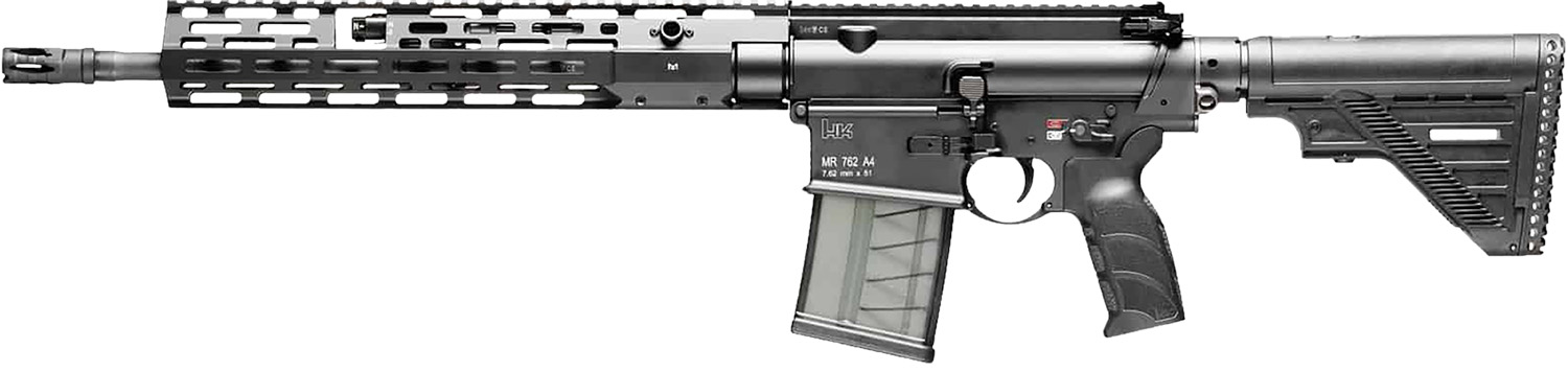 HK 81000829 MR762 A4 7.62x51mm 20+1 16.50" Black Threaded Barrel... - Heckler & Koch - 7.62 x 51mm | 308 Win