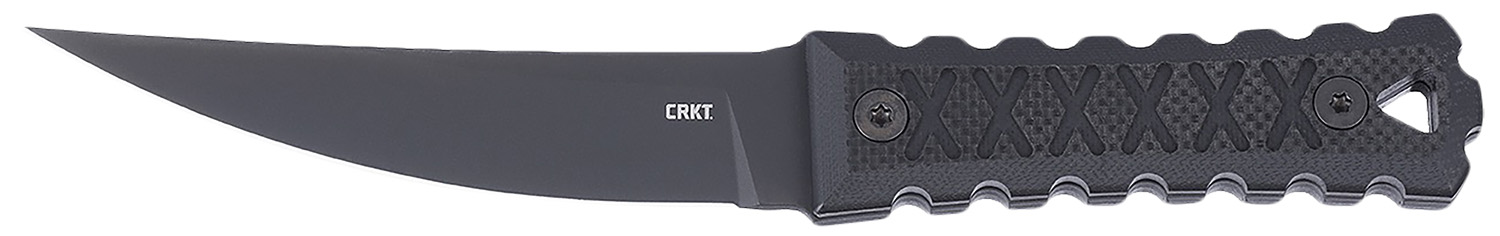 CRKT 2924 HZ4  4.76 Fixed Tanto Plain Black TiNi SK-5 Steel Blade, Black Textured G10 Handle