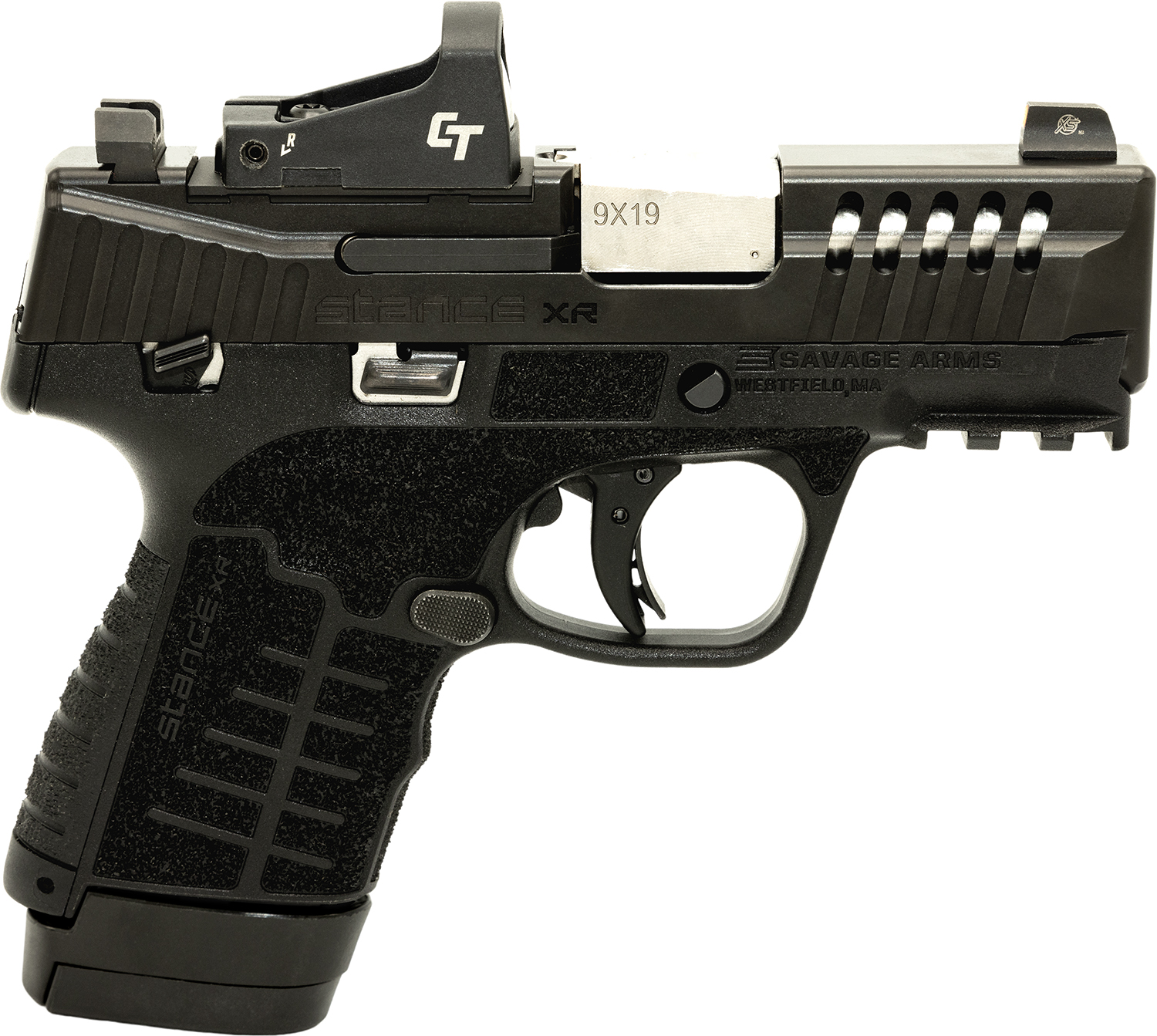 Savage Arms 67054 Stance XR 9mm 13+1 3.20" Natural Black Nitride Ported Stainless Steel Slide Black Glass Filled Nylon Grip Ambidextrous