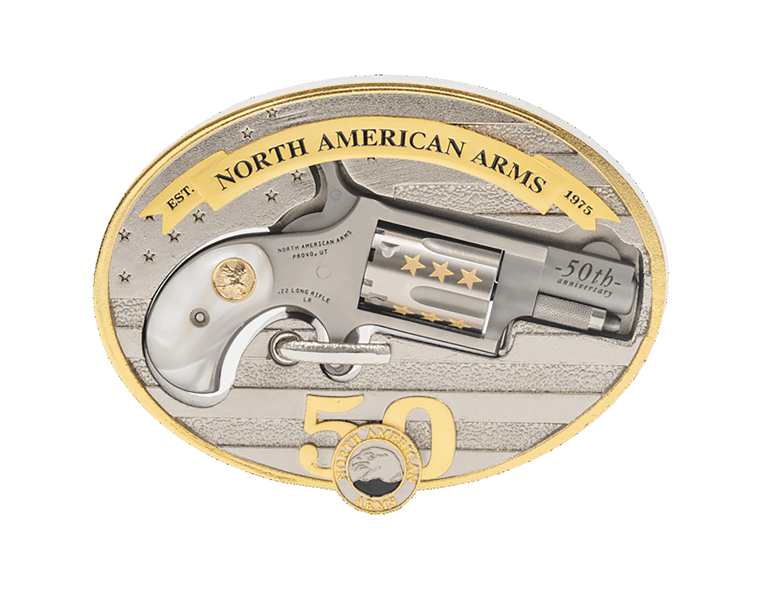 North American Arms NAA22 50th Anniversary Mini Revolver w/ Belt Buckle