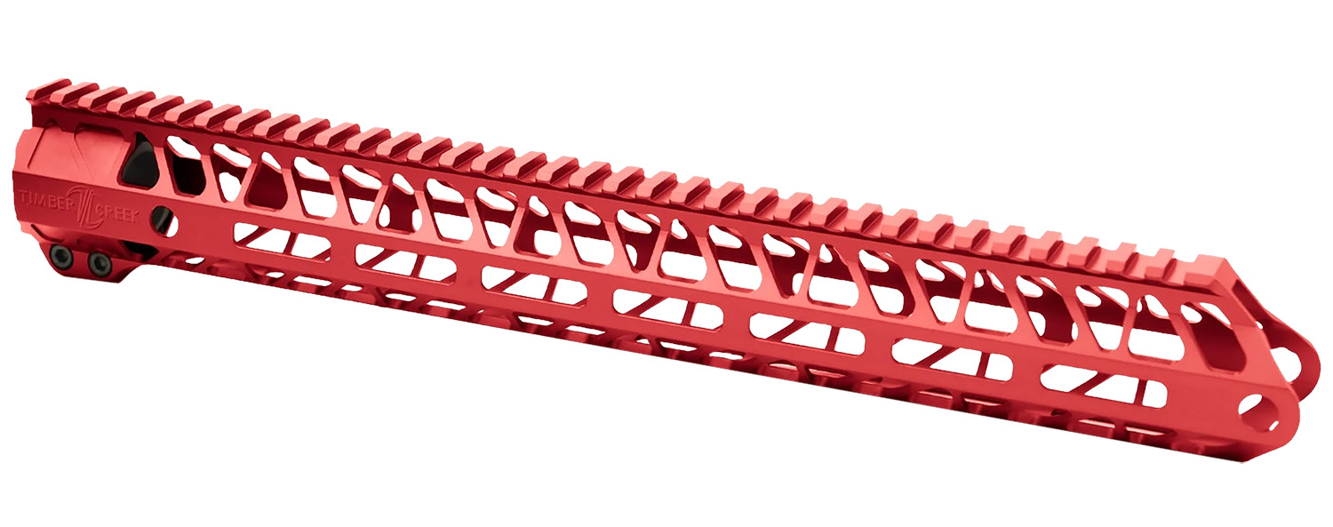 Timber Creek ME13HGR Enforcer 13" Aluminum Handguard Red AR-15 M-LOK Rail