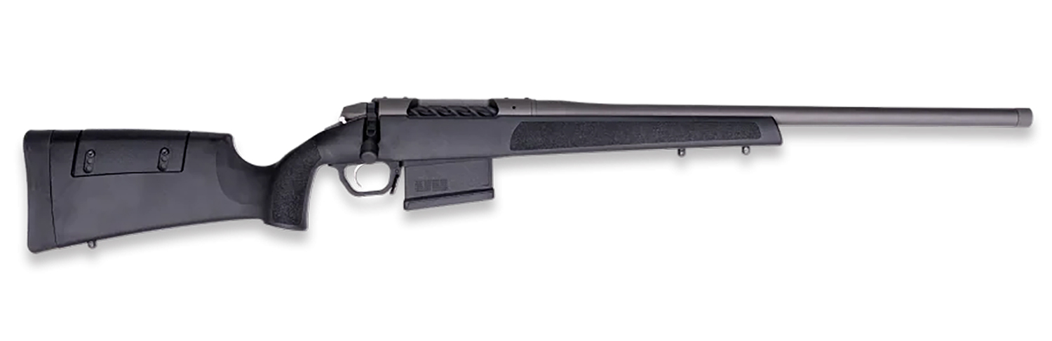 Weatherby 3WR047MMBROT 307 Range SF 7mm BC 5+1 20" Tungsten Cerakote Heavy Threaded Barrel, Tungsten Cerakote Drilled & Tapped Steel Receiver, Adj Cheek Piece & LOP Black Synthetic Stock