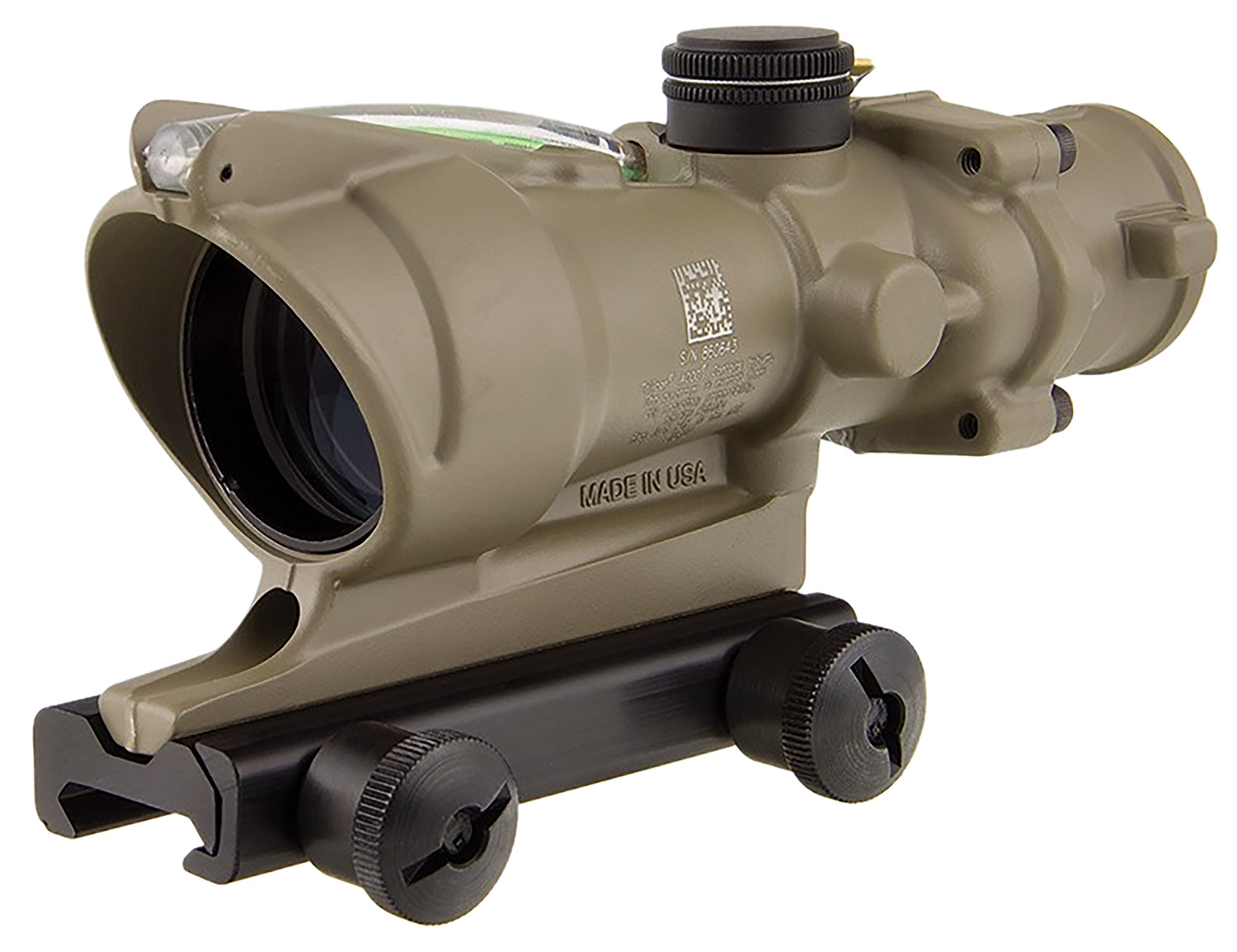 Trijicon TA31D100313 ACOG 4x32mm FDE Illuminated Green Chevron Reticle