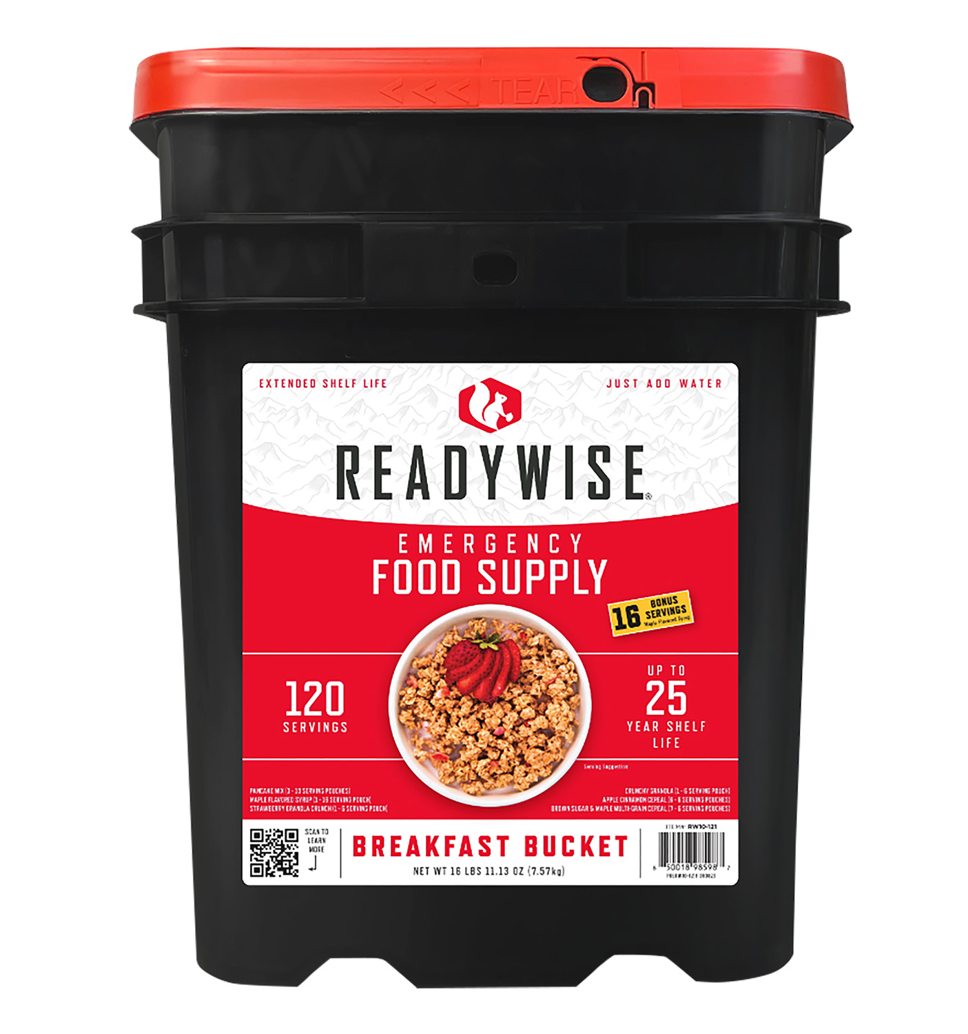Wise Foods RW10121 Emergency Supplies Breakfast Bucket 120 Servings