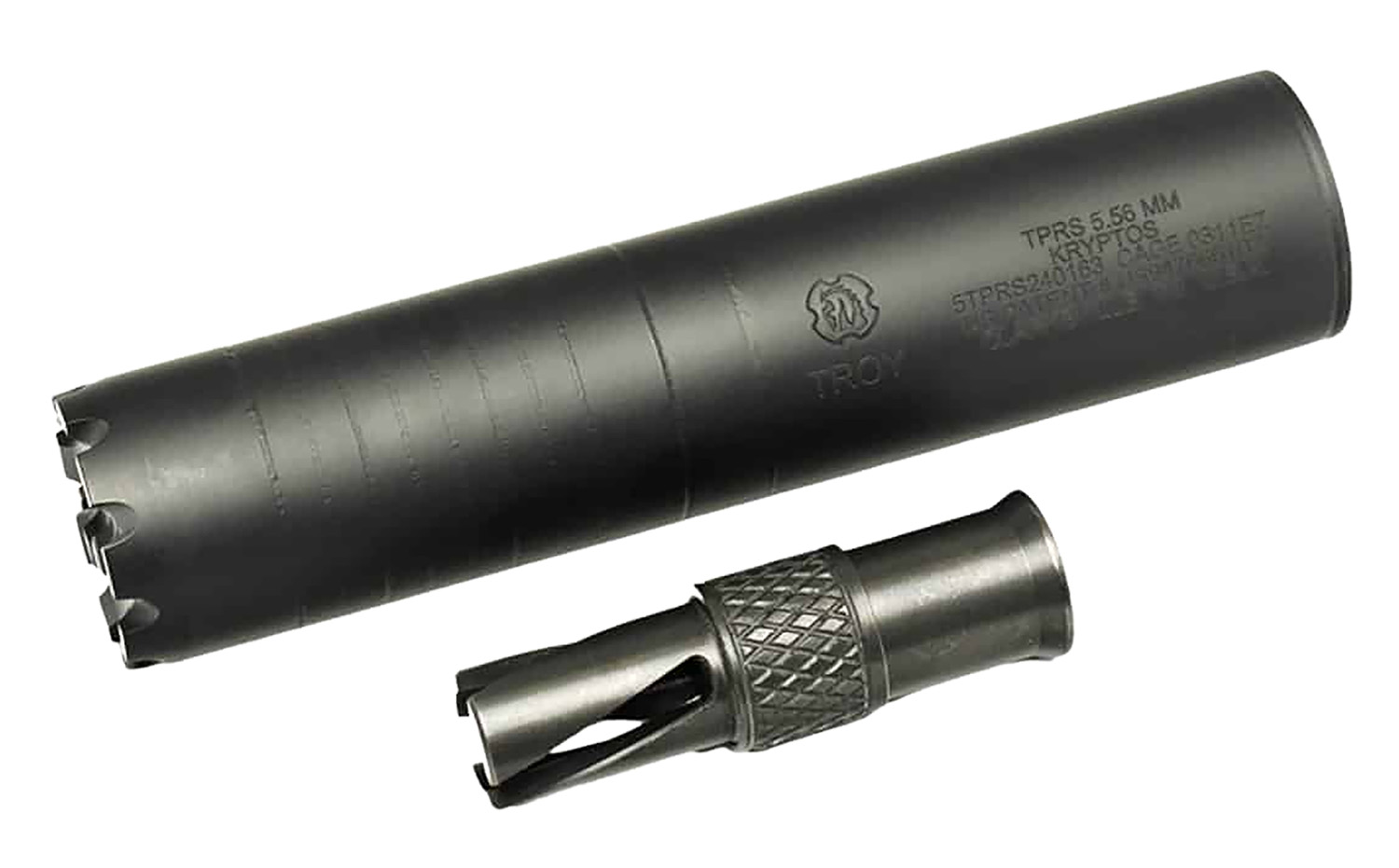 Troy SSIL556KRKTBT Kryptos 5.56 Suppressor 1.65" Black Stainless Steel