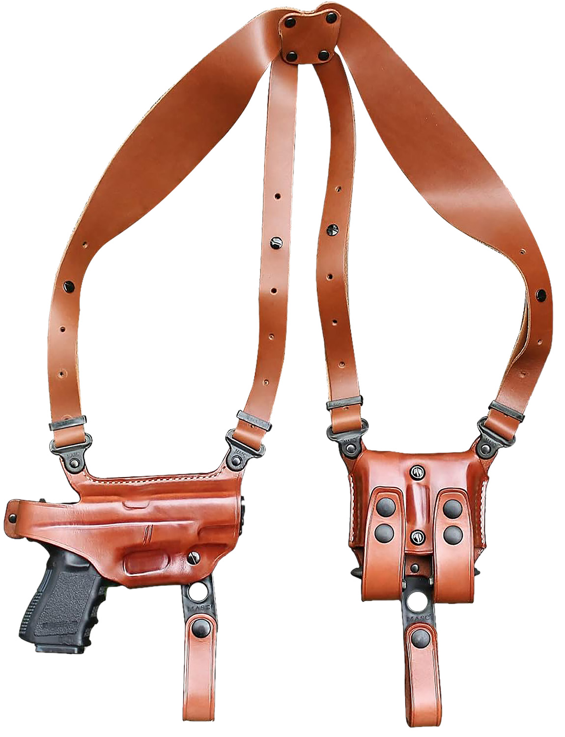 1791 Gunleather NSS2.4CBRHR Optic Ready Shoulder Horizontal Brown Fits...