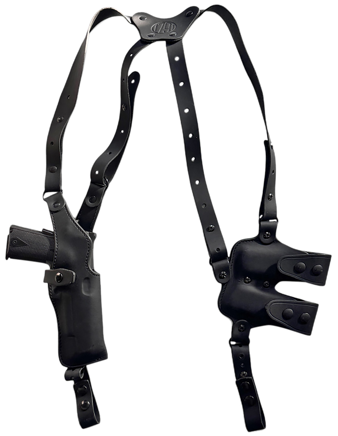 1791 Gunleather NSS1SBLVR Optic Ready Shoulder Vertical Black Fits 1911...