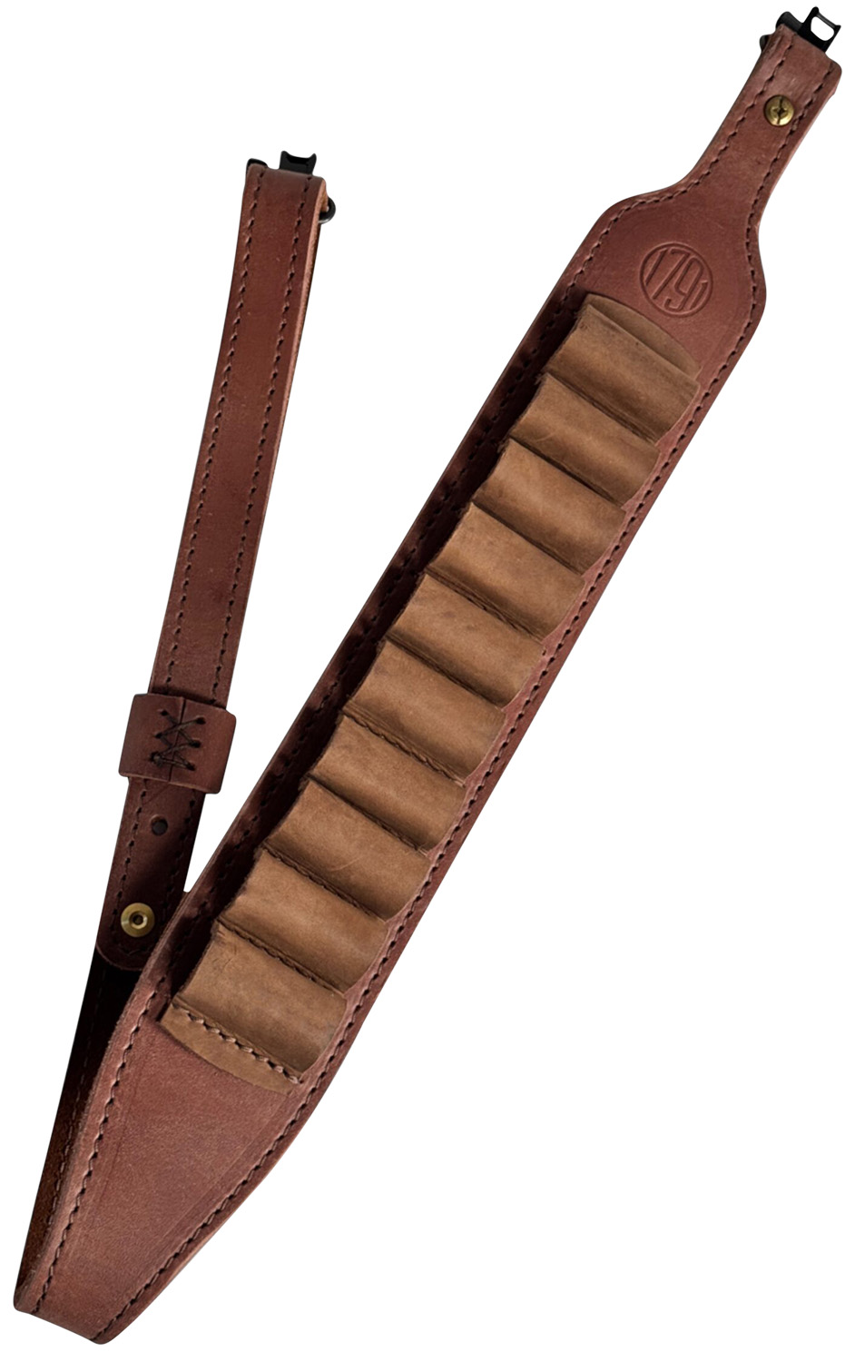 1791 HUNT HNTAS12BRWA Leather Ammo Sling 12GA 32"-37" Brown