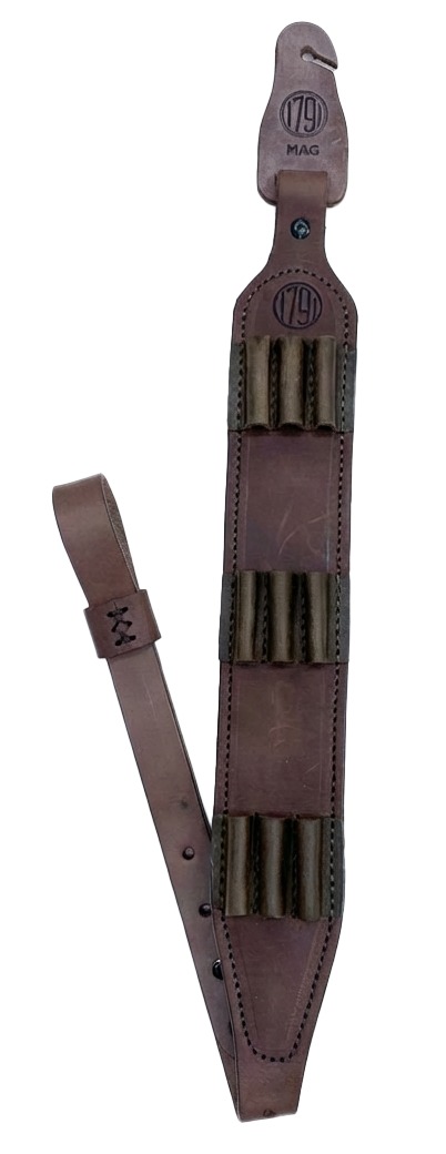 1791 HNTASLRBRWA Ammo Sling 32"-37" Oiled Brown Leather 9 Shells