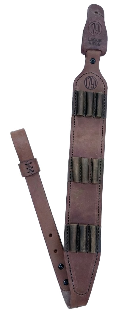 1791 HNTASMRBRWA Leather Rifle Ammo Sling 32"-37" Brown 9 Shells