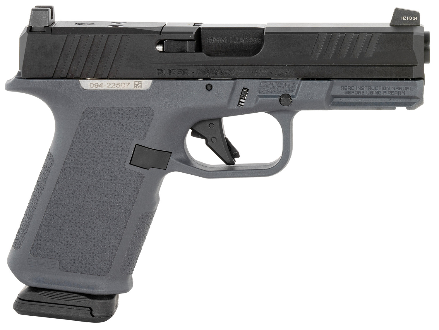 Ruger 19400 RXM  9mm 15+1 4 Black FNC Nitride Steel Barrel, Black FNC Nitride Optic Ready/Serrated Alloy Steel Slide, Stealth Gray Polymer Frame w/Accessory Rail, Stealth Gray Magpul Enhanced Grip