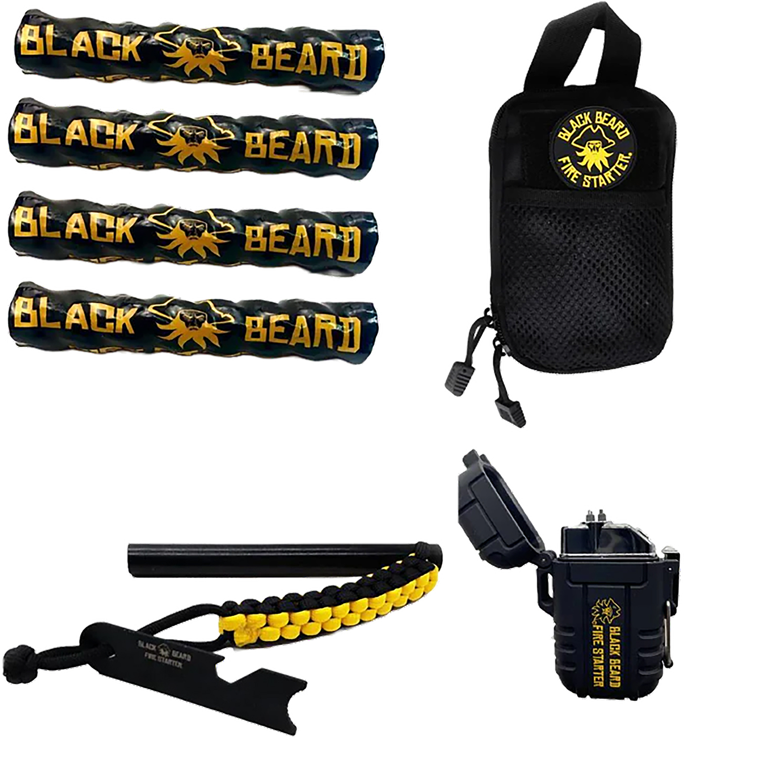 Black Beard Fire Starters SKB Ultimate Kit Includes Ferro Rod...